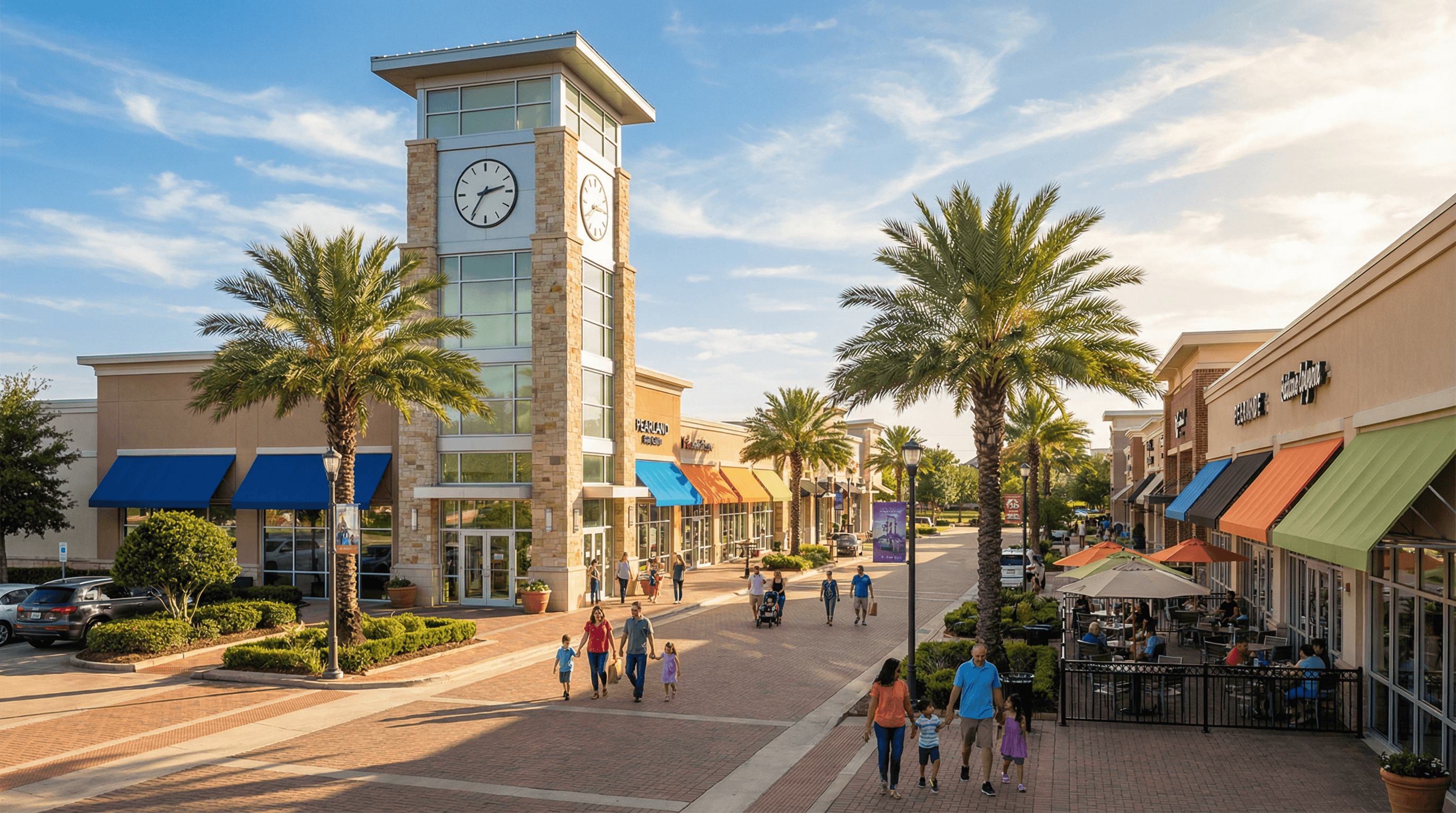 Pearland Town Center, the go-to for shopping, dining, and weekend hangouts